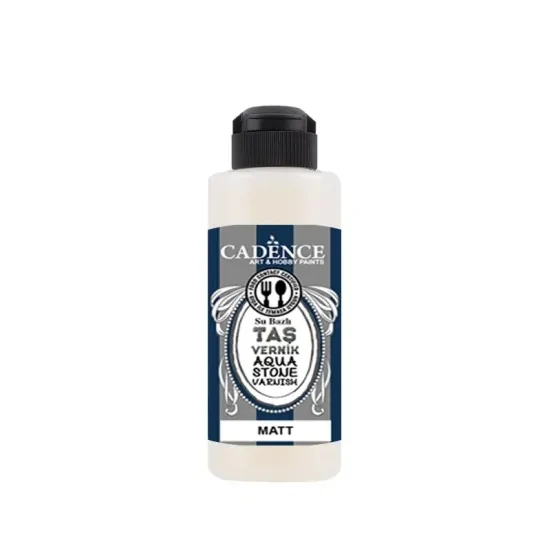 Atölye Kiraz Cadence Su Bazlı Taş Vernik 250 Ml Mat Gıda Temasına Uygun Suya Dayanıklı Koruyucu Ambalajı